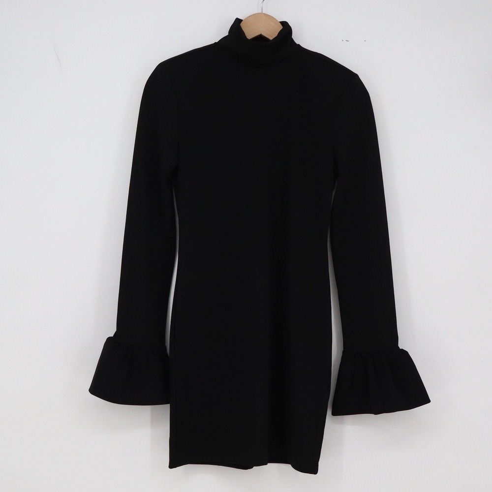 H&M Divided Dress Womens S Mini Black Bell Cuff Turtleneck New